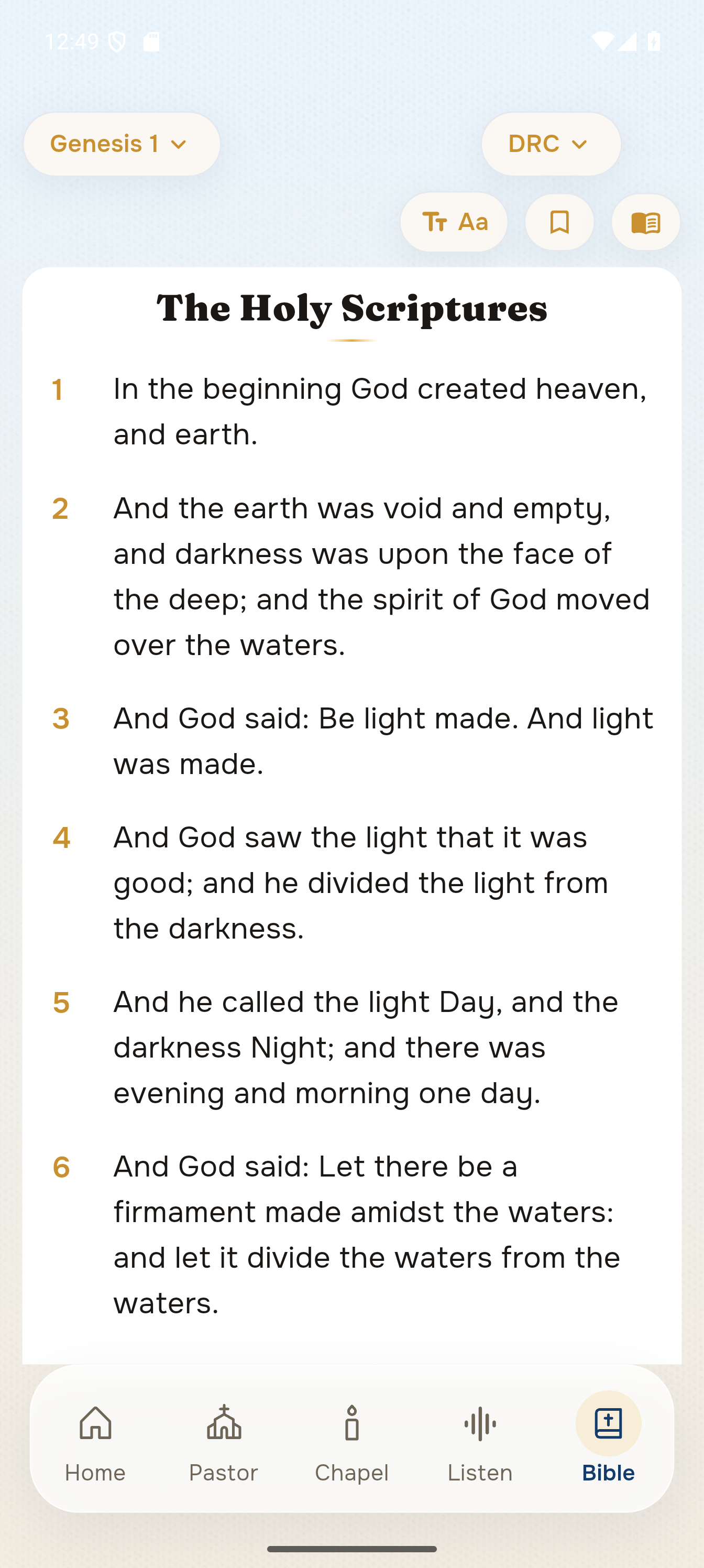 Pray Bible app: Read the Bible. Explore Scripture in the app with your chosen translation.