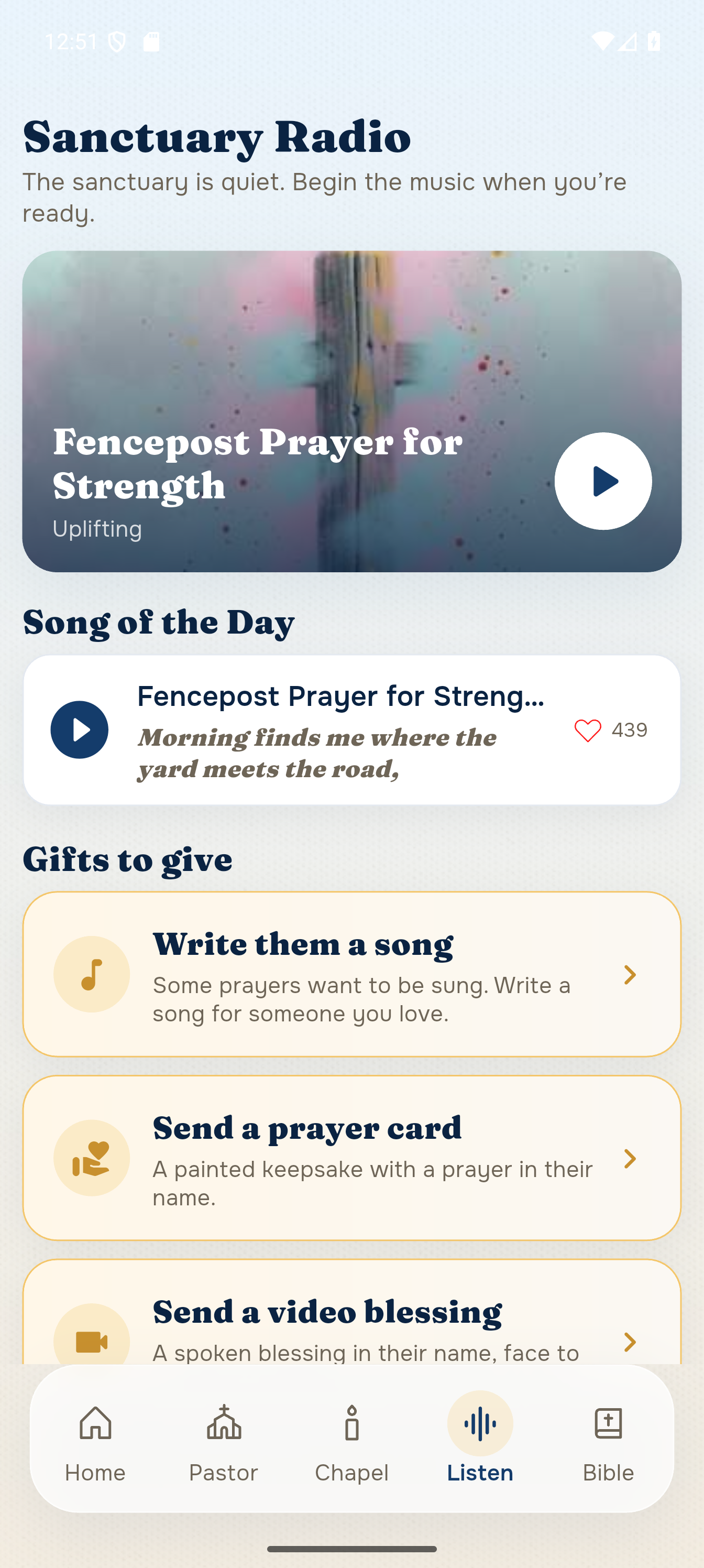 Pray Bible app: Worship, wherever you are. Songs, audio stories and meaningful gifts.